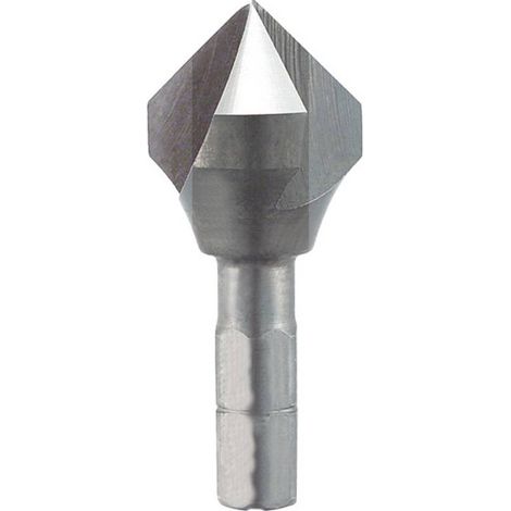 Fraise Conique à Lamer HSS 6 pans - Ébavurage et Chanfreinage - Métaux 90° D. 20.5 x Lt. 41 x Q. 6.35 mm x Z3 - Diamwood