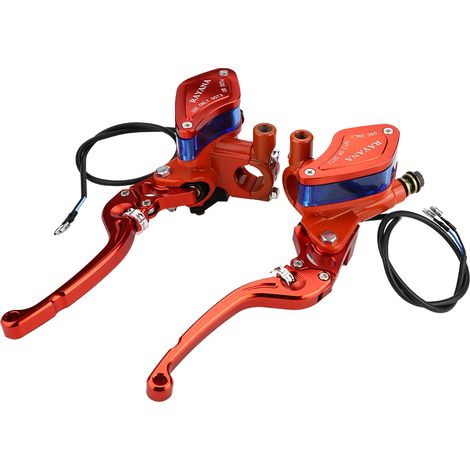 GARRYFIZH Pompe de frein hydraulique universelle pour moto, réglage CNC par galet, 22 mm, orange (1/5)