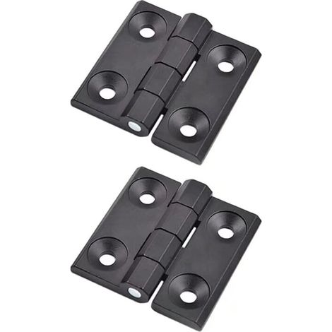 2 Pièces Charnières pour placards Charnière Porte Charnière Meuble Charnières de Portes pour Porte Placard de Alliage de zinc avec Vis pour Meubles Armoire Porte, Noir (1/5)