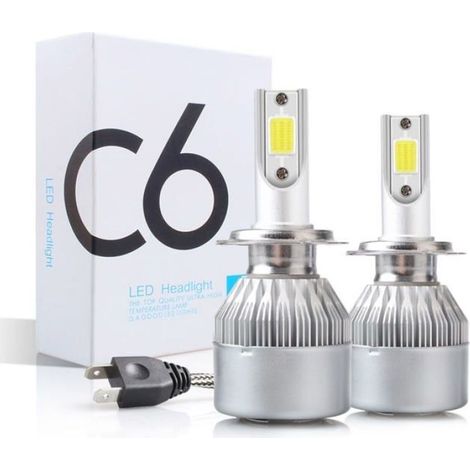 Ampoules de phare LED H1 6000K 72W 12V 7200LM, feux de croisement et de route pour voiture (1/5)