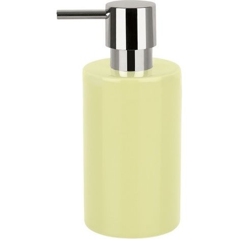 Distributeur de savon Céramique TUBE Jaune clair Spirella (1/2)