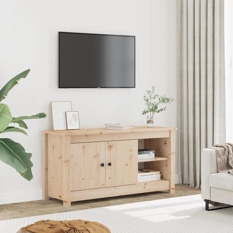 vidaXL TV-Möbel aus massivem Kiefernholz 103x36,5x52 cm braun