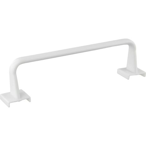 Barre porte-ser 34 cm sans perçage, en plastique PP, antirouille, pour salle de bain et cuisine, compatible carrelage lisse et verre (blanc) (1/5)