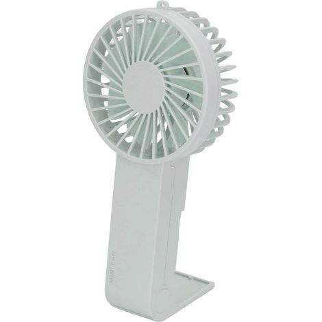 Petit ventilateur portatif, pliable, portable, rechargeable par USB, idéal pour la maison, le travail et les voyages, vert (1/5)