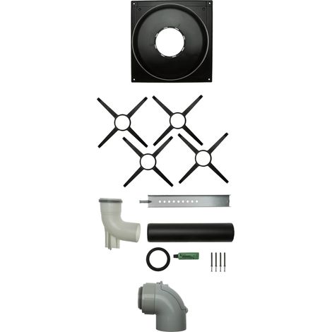 Brötje Kit conduit de fumée KAS 80/2 Chaudière/conduit DN 80/125 PPS/AI, 994767