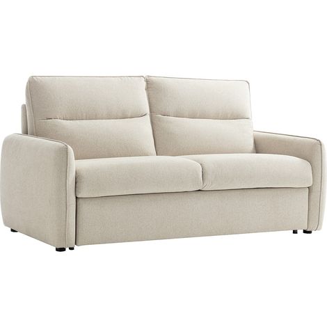 Divano 3 posti convertibile rapido in tessuto beige ORELIS
