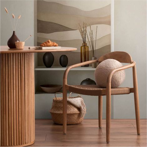 Photo wallpaper wall Profhome 791446 hot embossed non-woven wallpaper slightly textured 3D matt beige cream brown black 1,59 m x 2,8 m (1/5)