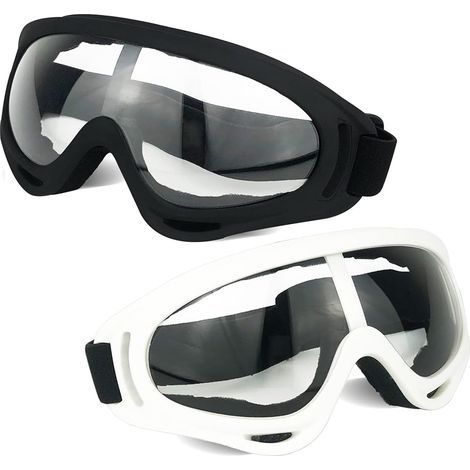 CSPARCV (20×10×10cm) 2er-Pack Schutzbrillen / Sicherheitsbrillen / Motorradbrillen mit Bandanas (1/3)