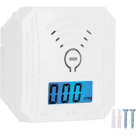 Détecteur de Monoxyde de Carbone Mini avec Alarme Sonore et Visuelle, Affichage LCD (1/5)