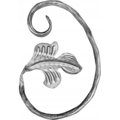 Elemento a spirale martellato, elementi forgiati 10.238 12X6 H220XL130