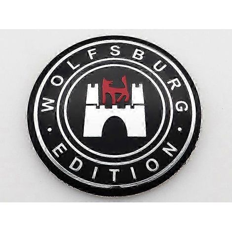 Lot de 4 cache-moyeux de roue avec logo Wolfsburg Edition (56 mm, 60 mm, 65 mm et 68 mm), accessoires de personnalisation automobile. (1/5)