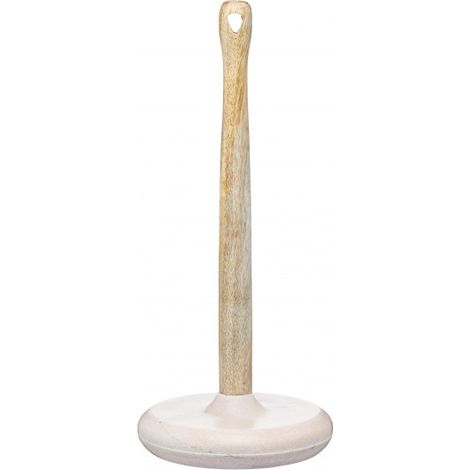 KitchenCraft Serenity - Küchenrollenhalter de Küche, Marmor/Holz de Griff, Rosa/Holz, 15 x 36 cm
