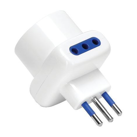 ADATTATORE TRIPLO 10A-10A+SCHUKO AIGOSTAR - BIANCO 2P+T- 10 pezzi
