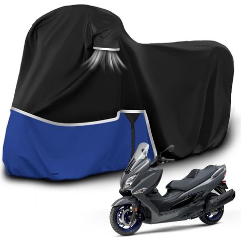 Housse de moto d'extérieur compatible avec Suzuki Burgman 400 650 200 (sans coffre) - Tissu Oxford 420D imperméable - Bâche de protection pour moto - Résistant aux intempéries (1/5)