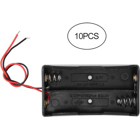 Boîtier de protection robuste pour 10 piles rechargeables 18650 - Noir (1/5)