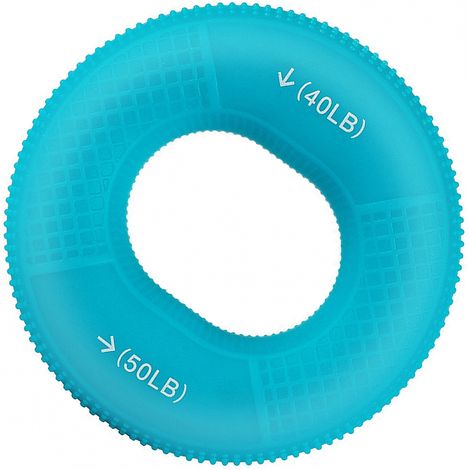 Anneau d'exercice pour les mains portable en silicone à double force, améliore la circulation sanguine, exercice pour les doigts bleu (1/5)