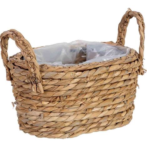 Cesto ovalado de cuerda con asas 24x15x12h cm (1/5)
