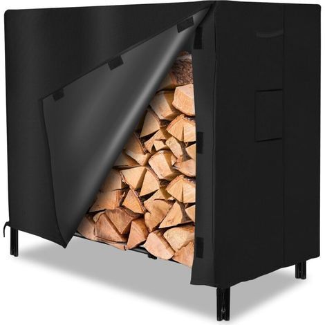 Housse de protection imperméable en tissu Oxford 600D pour meubles de jardin , pour support à bois de chauffage extérieur , 48 x 42 x 24 pouces (1/5)
