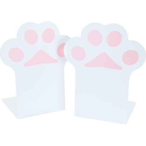 Estantería metálica con forma de pata de gato y cola de gato (1 par) - Organizador de animales adorable para la decoración de la oficina, la escuela y los niños.