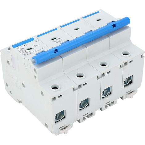Disjoncteur 400 V 100 A DZ47 125 4P ignifugé avec protection contre les fuites de courant pour la sécurité électrique domestique (1/5)