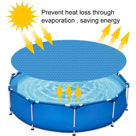 Copertura per piscina, pellicola isolante rotonda, antipolvere, antipioggia, multi-misura, tappetino a bolle (1/5)