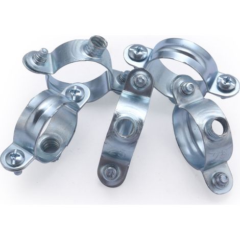 Collier de fixation simple en acier zingué pour tube NOYON & THIEBAULT - Ø 25 mm Pas de vis m7x150 Sachet 5 pces - 6625-S5 (1/5)