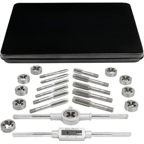 Outil de filetage bituxx 24 pièces coffret métal (1/3)