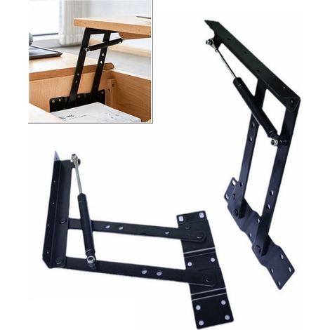 EASYCOMFORT Mécanisme de Levage pour Table Basse, 2 Pièces, Ressort à Charnière Pliante, Support de Soulèvement 50 kg / 100 lb, Cadre Lift-Up pour Meubles DIY, Accessoires de Table d'Appoint (1/5)