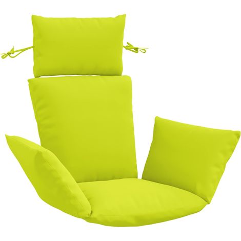 Coussin Adirondack pour Fauteuil Bain de Soleil Polyester Déhoussable Vert Vif 60 x 145 cm (1/5)