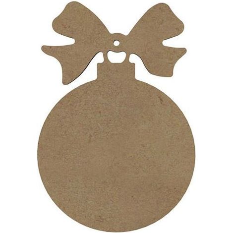 Boule de Noël à noeud en bois MDF à décorer 16 x 11 cm