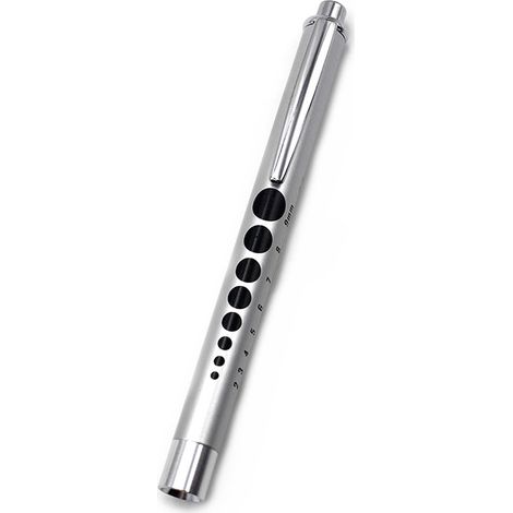 Lampe torche LED portable réutilisable pour premiers secours médicaux (lumière blanche argentée)