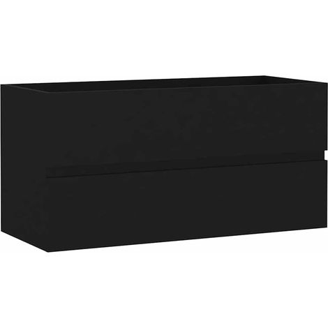 Maison Exclusive - Mobile Lavabo Nero 90x38,5x45 cm in Legno Multistrato