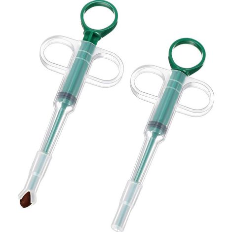 Distributeur de pilules pour chat 2 pièces, seringue pour pilules pour animaux de compagnie (1/2)