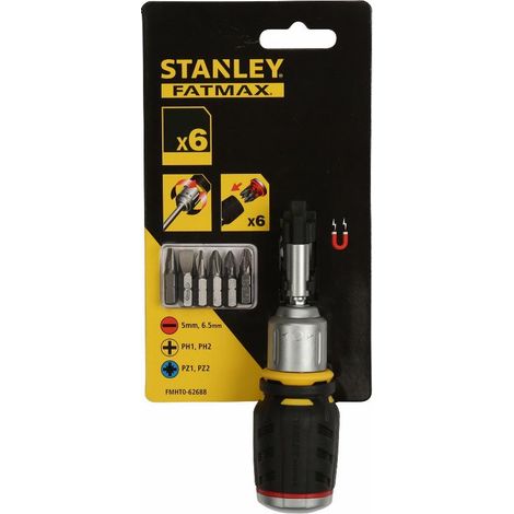 Destornillador de carraca Stanley + 6 puntas