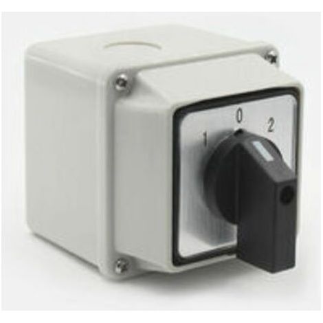 Universeller Drehschalter LW26-20A 220V - 8 Anschlüsse, 3 Positionen 1-0-2, Wendeschalter mit Hauptschalter (1/5)