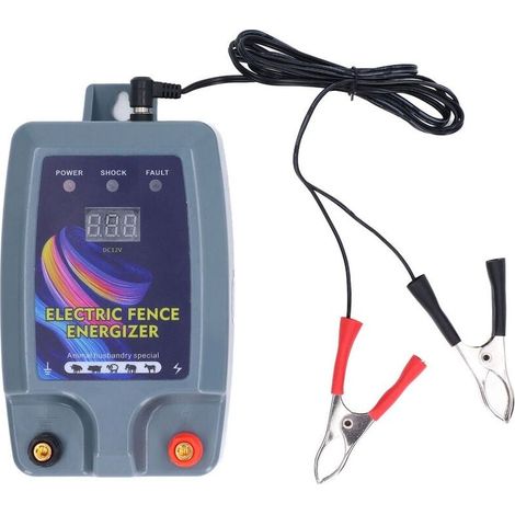 Kit de clôture électrique, 5km Clôture électrique pour bétail, animaux, électrificateur de clôture, haute puissance, 3 modes d\\'alimentation pour élevage de volailles (1/5)