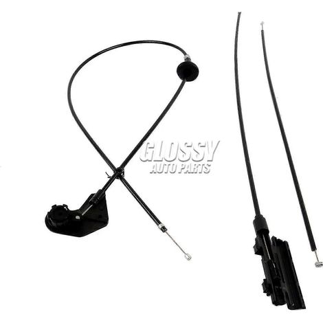 AP03 3-teiliges Motorhaubenentriegelungs-Set (Bowdenzug) 51238176595 51238176596 51238190754 für BMW E39 525i 528i 530i 540i