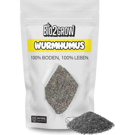 Bio2Grow Wurmhumus 3 Liter – Natürlicher Wurmhumus Dünger (1/5)