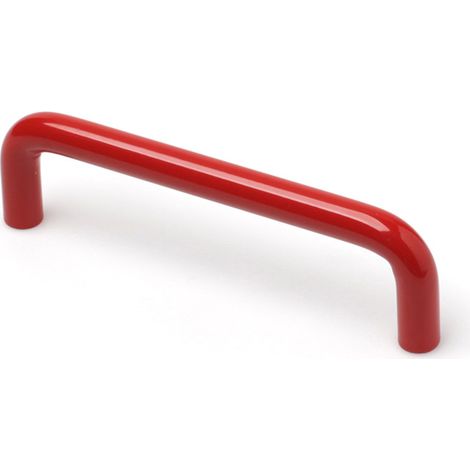 Asa de hierro con acabado rojo, dimensiones:106x10x30mm y entrepuntos:96mm -