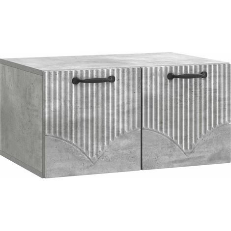 vidaXL Mobile Porta TV da Muro Grigio Cemento 59,5 x 41 x 30 cm