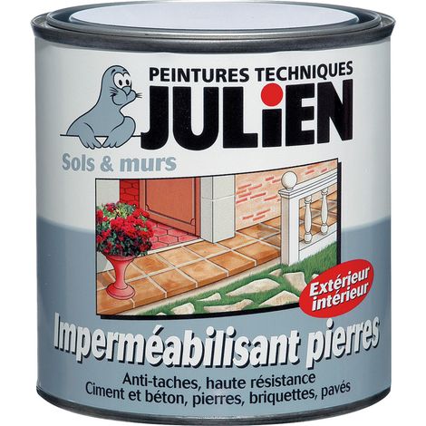 Julien – Imperméabilisant pierres incolore satinée – Protection contre salissures et mousses – Pour carrelage et terre cuite poreuse – 5L (1/2)