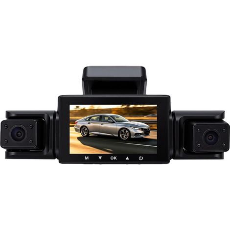 Caméra de Tableau de Bord à 4 Canaux, Caméra Avant et Arrière 4K à 360 Degrés avec WiFi 5 GHz, GPS, écran Tactile de 3 Pouces, Mode de Stationnement 24/7, Capteur G, (1/5)
