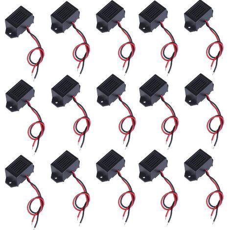 15 Pcs DC 3V 5V 9V 12V 100 dbéLectronique Alarme Buzzer SystèMe D'Alarme Buzzer Electronic Sonore pour Circuits Physiques, Noir (1/4)