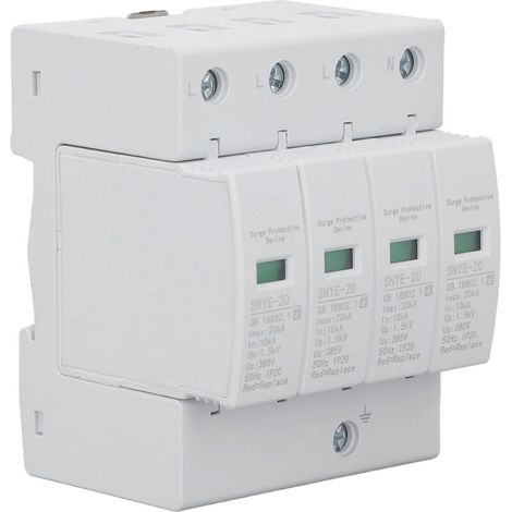 Parafoudre 20 kA, dispositif de protection contre les surtensions à réponse rapide et forte capacité de charge, protecteur de tension domestique 4P 385 V (1/5)