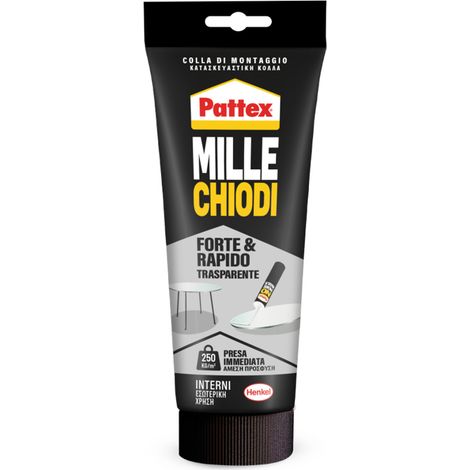 PATTEX MILLECHIODI FORTE E RAPIDO TRASP TUBO 52G- 12,0 pz