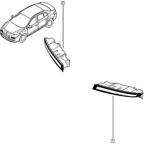 Linker Nebelscheinwerfer mit Tagfahrlicht 266005986R, fahrzeugkompatibel, integrierte LED-Lampe, automatische Nebelscheinwerferfunktion, Originalteil für sicheres Fahren (1/5)