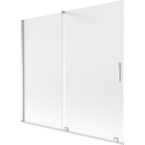Mexen Velar paravent de bain 2 panneaux coulissants 170 x 150 cm, givre, chrome - 896-170-000-31-01 (1/2)