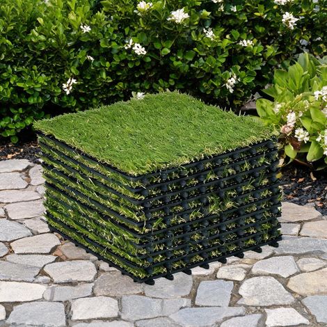 Gazon artificiel 10 pièces 30 x 30 cm drainage 30 x 30 x 3,5 cm (1/5)