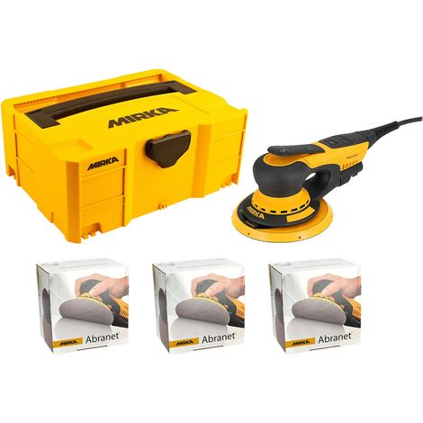 Mirka Deros II 5650cv 125/150mm Random Orbit Sander 240v in Case with Discs