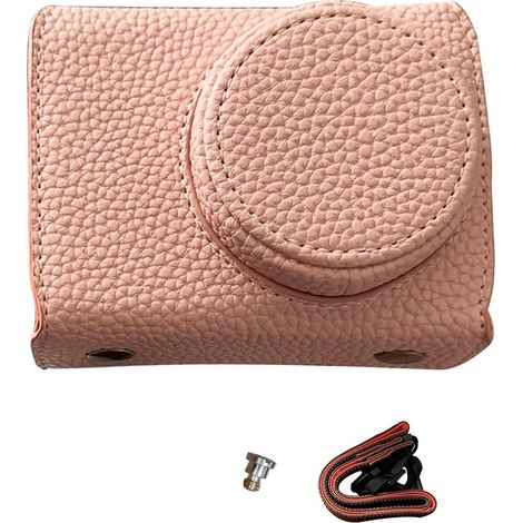 Étui en Cuir PU pour Appareil Photo, étui de Transport Résistant aux Rayures et aux Chocs pour Appareil Photo V1 avec Bandoulière Réglable (Rose) (1/5)